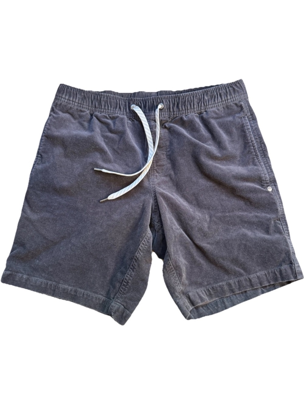 Vuori Optimist Corduroy Shorts Mens Medium V385 Charcoal Elastic Waist D25